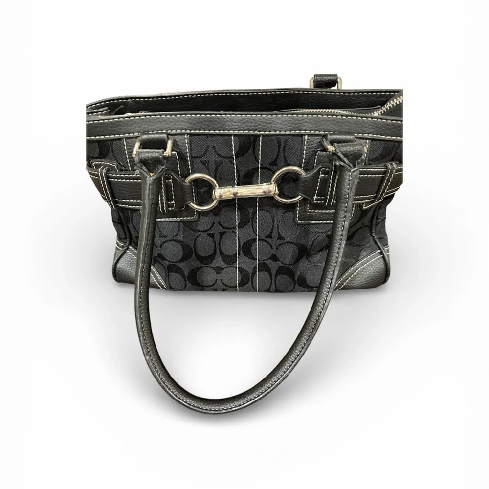 Coach Hampton Signature Carryall Black Horsebit F04U-2187 - Picture 2 of 13